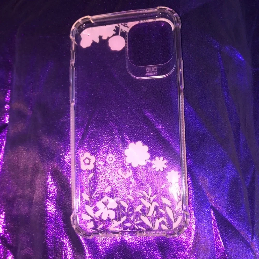 Clear Silicone Phone Skin with Floral Design